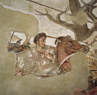 Roman mosaic of Alexander the Great at the Battle of Issus, Pompeii, Italy, (1st century AD).  Creator: Unknown.