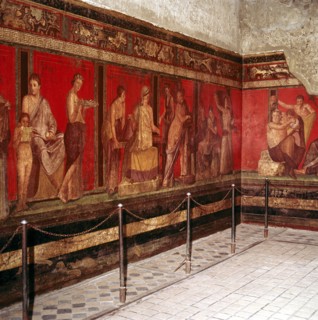 Roman wallpainting from Villa of the Mysteries, Pompeii, Italy, 1st century. Creator: Unknown.