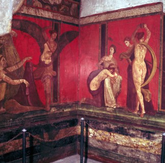 Roman wallpainting from Villa of the Mysteries, Pompeii, Italy, 1st century. Creator: Unknown.