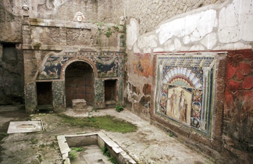 Interior garden-room in the House of Neptune, Herculaneum, Italy. Artist: Unknown