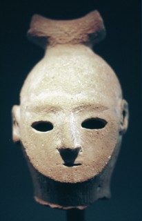 Head of a Haniwa tomb figure, Japanese, Kofun period, 6th century. Artist: Unknown