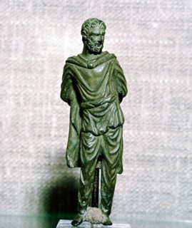 Gaullish prisoner, Roman bronze figure, Umbria, Imperial period. Artist: Unknown