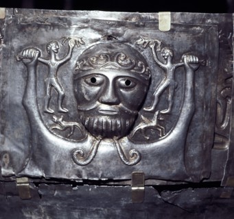 Gundestrup Cauldron, Celtic God holding two men, Danish, c100 BC. Artist: Unknown