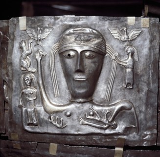 Gundestrup Cauldron, Celtic Goddess with eagles, Danish, c100 BC. Artist: Unknown