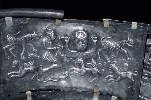 Detail of Gundestrup Cauldron, Celtic God Taranis, Danish, c100 BC. Artist: Unknown