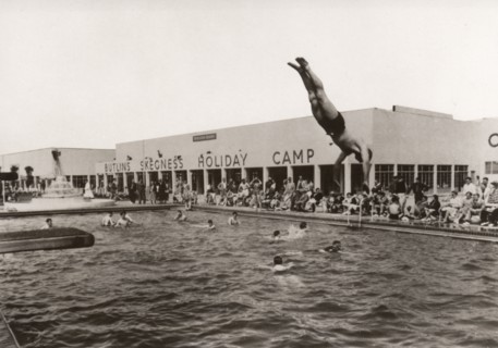 Open air swimming pool at Butlins, Skegness, Lincolnshire, 1936. Artist: Unknown