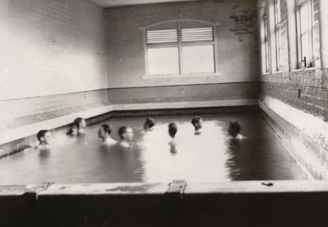 Boys in plunge bath, 1908. Artist: Unknown