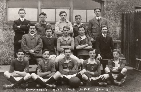 Group photo of Rowntree's Boys Club AFC, 1912. Artist: Unknown