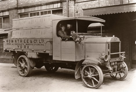 A Rowntree & Co open-backed delivery lorry, 1915. Artist: Unknown