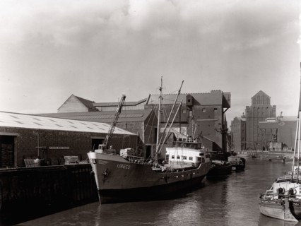 A Dutch coaster at Hull docks, Yorkshire, 1966. Artist: Unknown