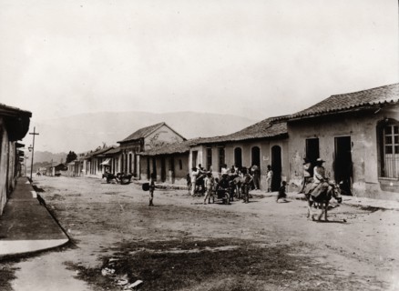 A street scene in a Venezuelan village, 1897. Artist: Unknown