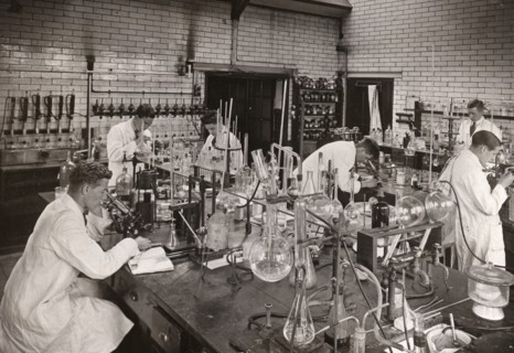Analytical laboratory, Rowntree factory, York, Yorkshire, 1926. Artist: Unknown
