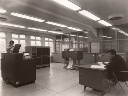 Computer room, Rowntree factory, York, Yorkshire, 1962. Artist: Unknown