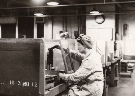 Munitions work, County Industries, York, Yorkshire, 1943. Artist: Unknown