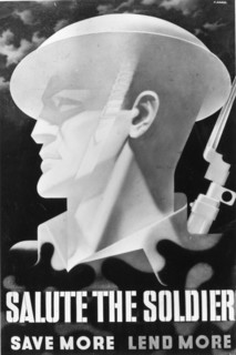 National Savings Poster, Salute the soldier, save more, lend more, 1944. Artist: Unknown