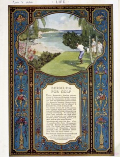 Advert for golf courses in Bermuda, January 3rd 1924. Artist: Unknown