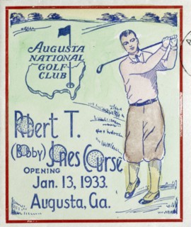 Poster marking the opening of the Bobby Jones course at Augusta, 1933. Artist: Unknown