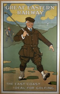 'The East Coast, Ideal for Golfing', Great Eastern Railway poster, early 1920s. Artist: John Hassall