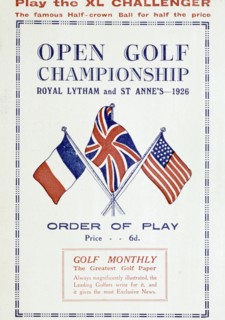 Programme for the Open Golf Championship, 1926. Artist: Unknown