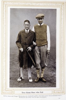 'Two Great Ones Who Fail' - Bobby Jones and Roger Wethered, c1920s. Artist: Unknown