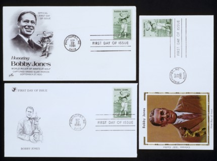 First day covers commemorating Bobby Jones, 1981. Artist: Unknown