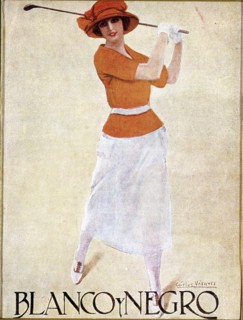 Blanco Y Negro poster with golfing theme, c1930s. Artist: Unknown
