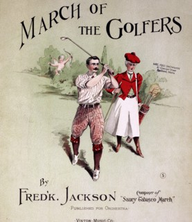 Sheet music cover, March Of The Golfers, 1903. Artist: Unknown