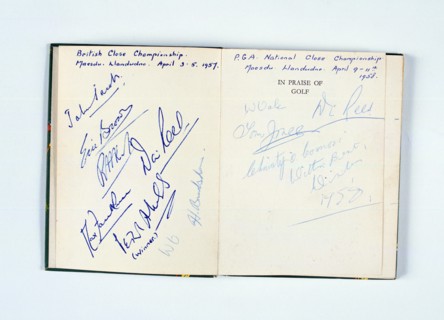 Autographs of golfers, In Praise Of Golf, 1958. Artist: Unknown
