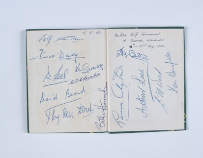 Autographs of 24 golfers, In Praise Of Golf, 1953. Artist: Unknown