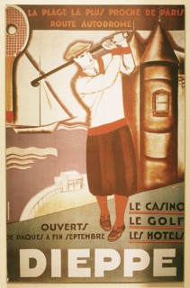 Advertisement for golfing resort in Dieppe, c1920s. Artist: Unknown