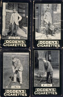 Photograph cards of golfers from Ogden's General Interest Series F, 1903. Artist: Unknown