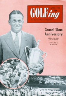 Bobby Jones, cover of Golfing magazine, American, April 1960. Artist: Unknown
