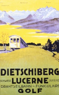 Postcard from golfing resort, Switzerland, c1930. Artist: Unknown