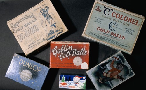 Golf ball boxes, 1905-20. Artist: Unknown