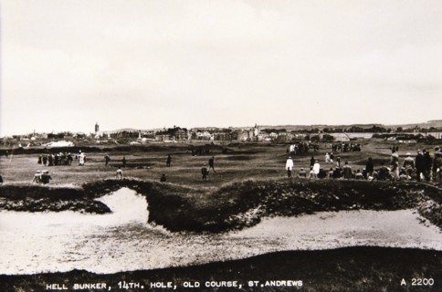'Hell Bunker, 14th hole, Old Course, St Andrews', c1910. Artist: Unknown