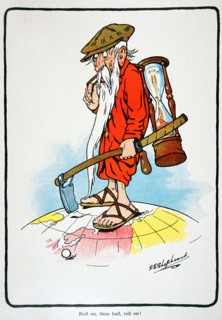 Golfing postcard, c1920s.  Artist: George Shepheard