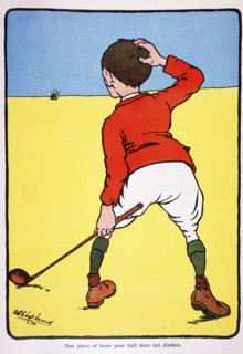 Golfing postcard, c1920s.  Artist: George Shepheard