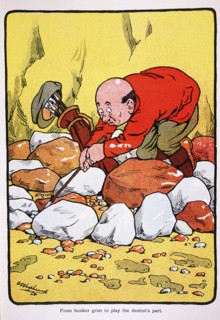 Golfing postcard, c1920s.  Artist: George Shepheard