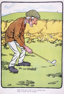 Golfing postcard, c1920s.  Artist: George Shepheard