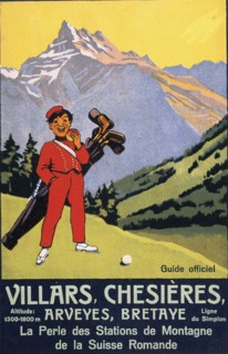 Railway poster advertising golfing holidays, Swiss, c1920s-c1930s. Artist: Unknown