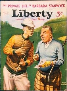 Cover of 'Liberty' magazine, American, September 1932. Artist: Unknown