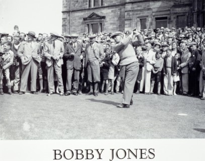 Bobby Jones teeing off, c1920s. Artist: Unknown
