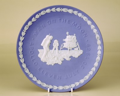 Wedgwood plate commemorating the 1969 Apollo 11 Moon landing, 1972. Artist: Wedgwood