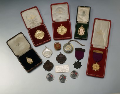 Medals belonging to the Scottish golfer, Hector Thomson, 1930s. Artist: Unknown