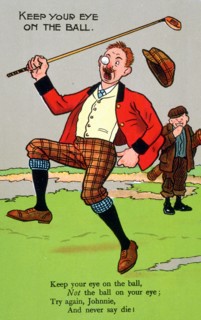 Postcard with golfing theme, c1910s-c1920s. Artist: Unknown