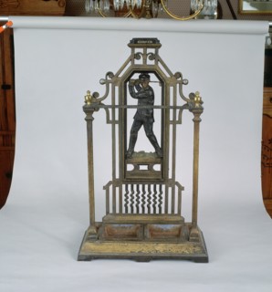 An iron umbrella stand, 1890s. Artist: Unknown
