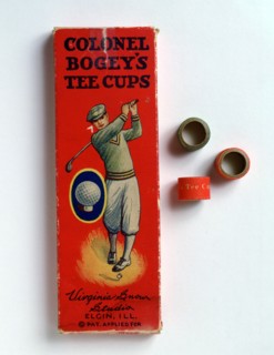 'Colonel Bogey's' cardboard ring tees, c1900. Artist: Unknown