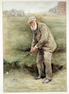 Tom Morris senior, British golfer, portrait, c1910. Artist: Unknown