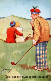 Cartoon with a golfing theme, c1920s. Artist: Unknown