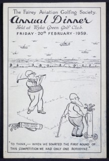 The Fairey Aviation Golfing Society Annual Dinner, British, 1959. Artist: Unknown